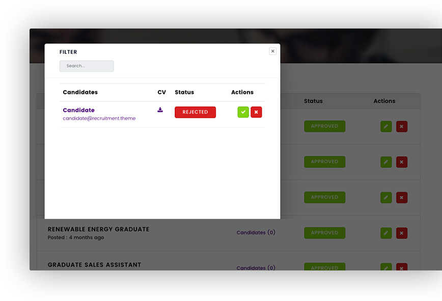 Job Application Status - Youth Talent