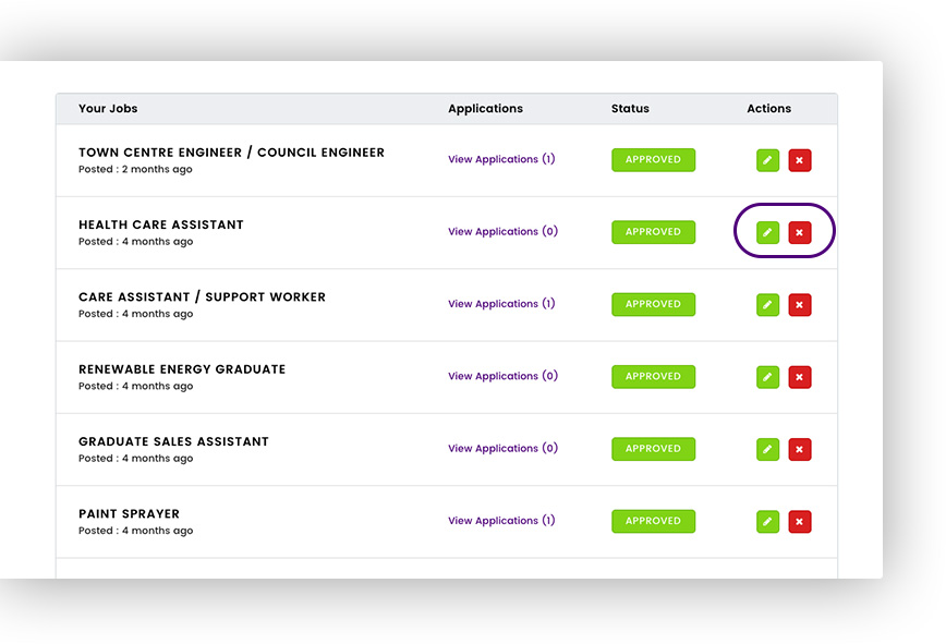 Job Application Status - Youth Talent
